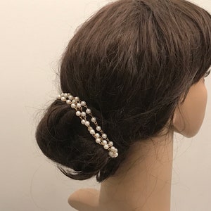 Pearls Hair Chain, Bridal Hair Piece, Wedding Hair Accessories, image 5