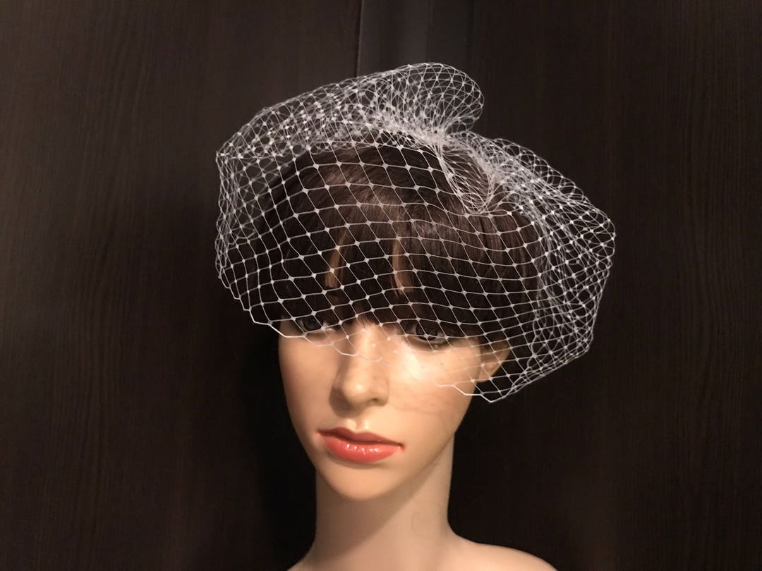 Birdcage Veil 9 Plain France Net Veil Attached to a Etsy