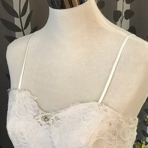 Detachable Satin Straps for strapless dress__ 6mm Dress Shoulder Strap Spaghetti Satin Straps Wedding Gown Shoulder Strap