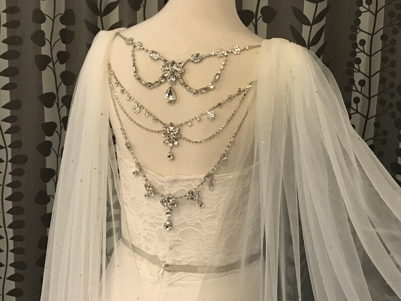 Crystal Bridal Cape__ Wedding Rhinestone Cape Sparkle Etsy