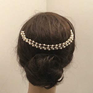 Pearls Hair Chain, Bridal Hair Piece, Wedding Hair Accessories, image 4