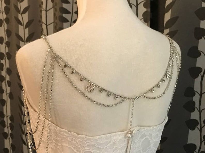 Rhinestone Shoulder Necklace Bridal Rhinestone Bolero - Etsy