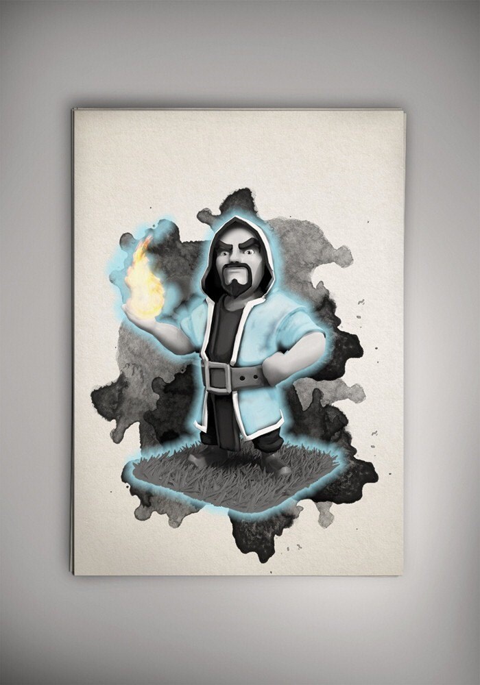 Wizard Clash of Clans Wall Decor Etsy