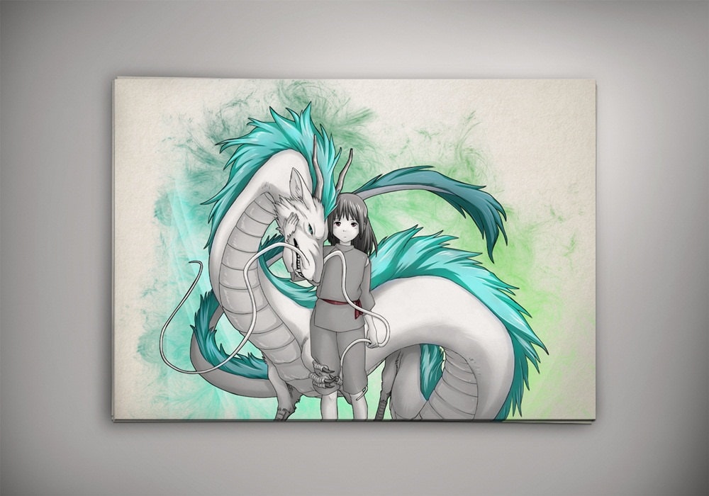 Chihiros Reise ins Zauberland Drache Haku und Chihiro Studio Etsy