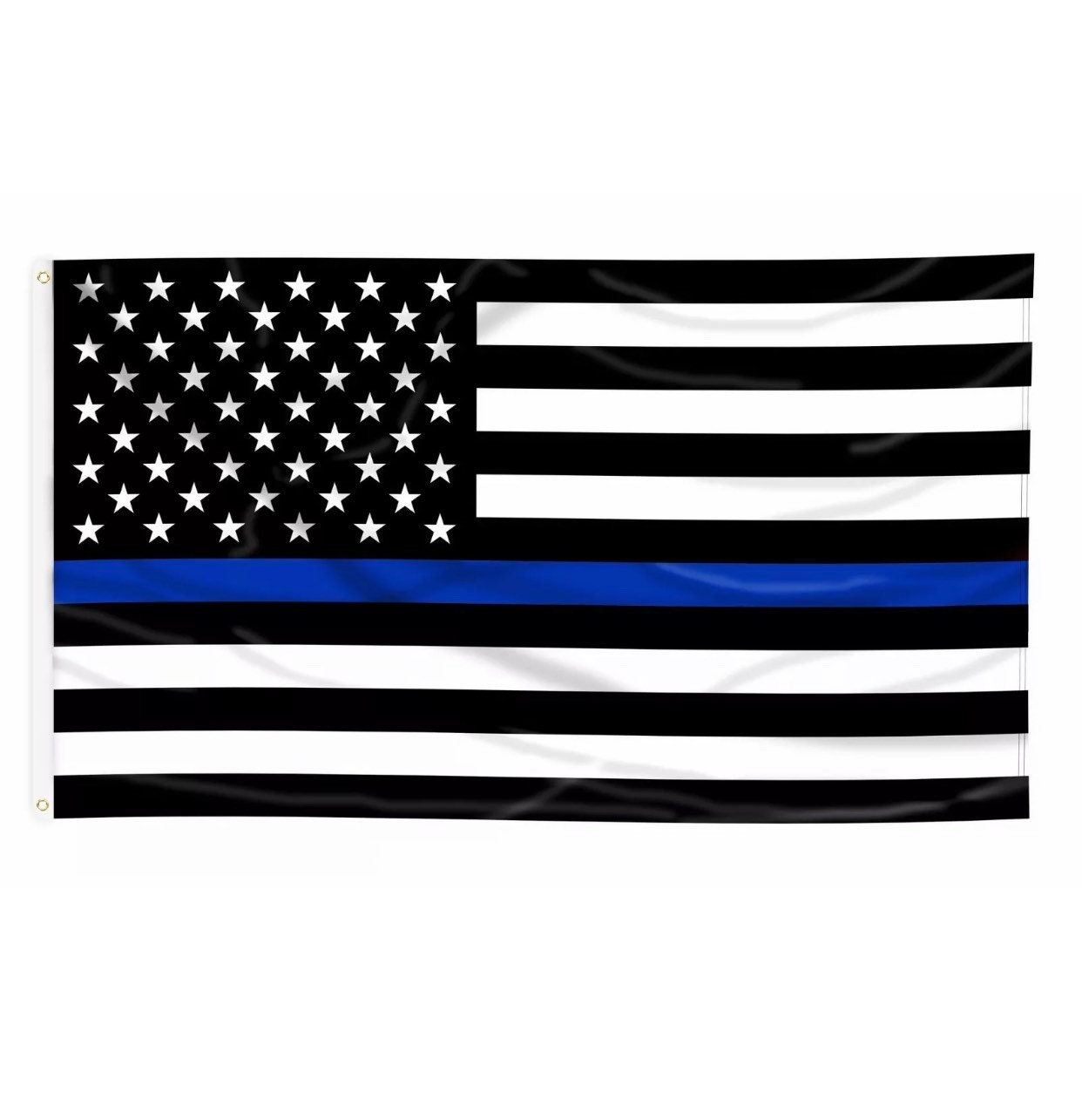 Bandiera Linee Sottili Blu Rossa Bandiera Americana 3x5 Piedi Con Linea Blu E Rossa Sottile - Doppia Bandiera, Occhielli In Metallo, Tessuto 100D Bandiera Usa Doppia Linea Blu Rossa - Foto 10