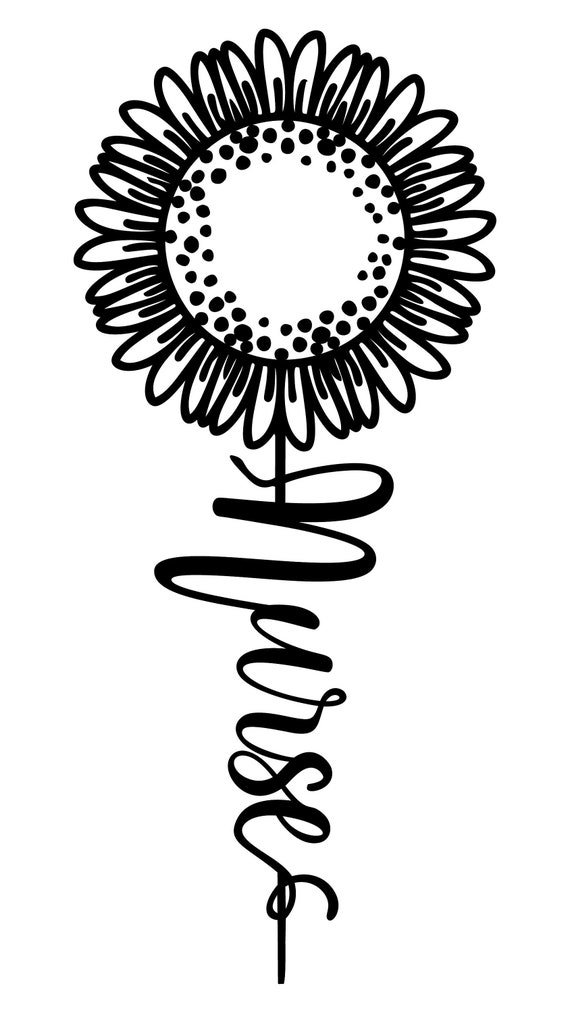 Download Digital Svg File Sunflower Nurse Cut File Etsy
