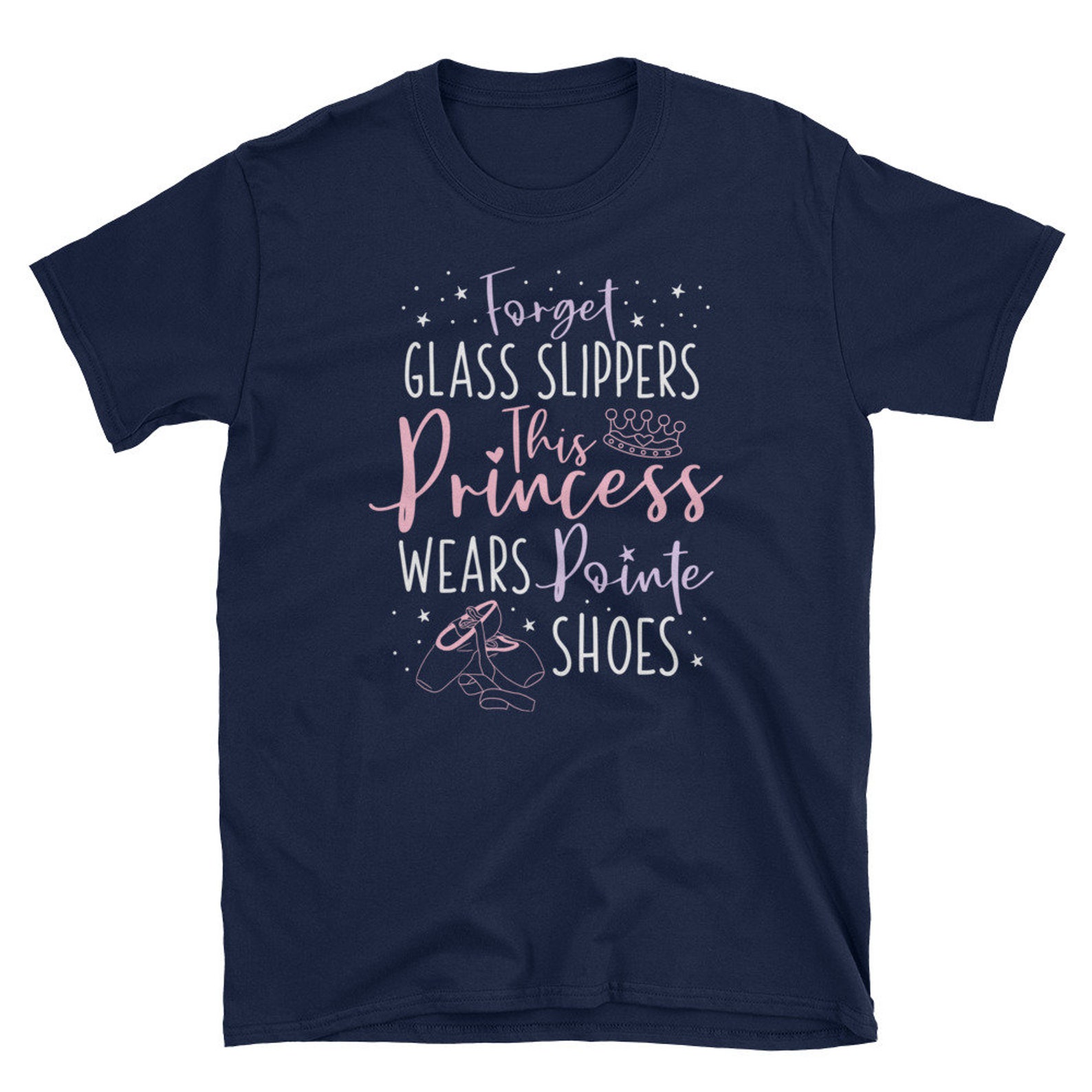 funny ballet shirt, forget glass slippers this princess wears pointe shoes, ballet dancer gift, ballerina tee, choreography unis