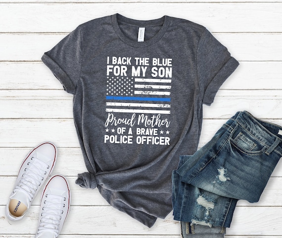 OrangePieces I Back The Blue Proud Police Wife Thin Blue Line Unisex Sweatshirt
