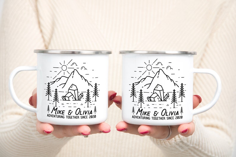 CUSTOM Adventure Mug Camping Mug Gift Couple Adventurers