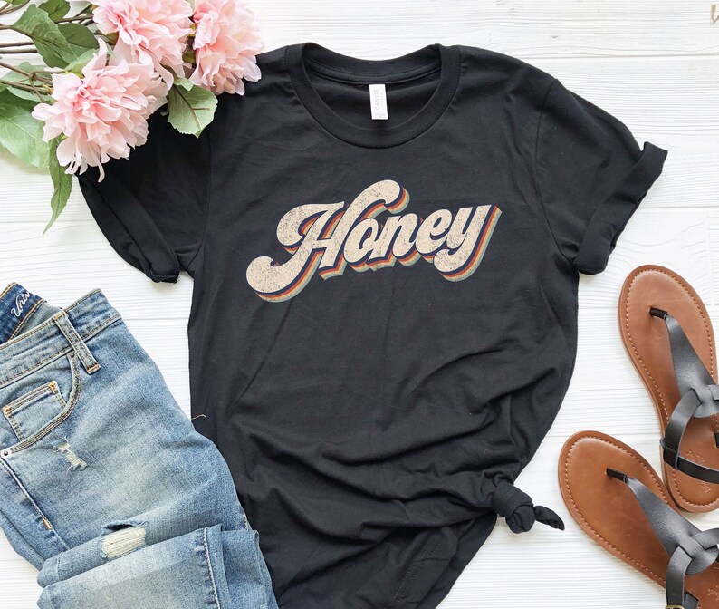 Honey Shirt / Vintage Honey T-Shirt / Women Tumblr Tees / Retro 80s Tees / Retro Boho Shirt / Hipster Tshirt / Good Vibes Tank Top / Hoodie 