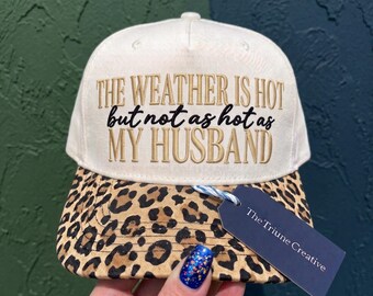 Hot Husband Embroidery File | Funny Wifey Summer Hat Design | Marriage Humor Cap Pattern | Wife Gift PES DST Digital Download