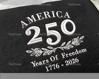 250e motif de broderie de l'indépendance américaine | Broderie machine patriotique aigle des États-Unis | Fichier numérique de 1776 à 2026