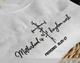 Motif de broderie de la maternité, la capuche de la mère est l'oeuvre du Royaume, cadeau fête des mères, téléchargement immédiat