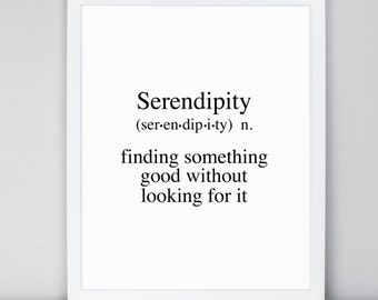 Serendipity meaning | Etsy