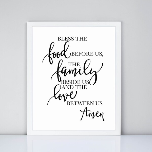 Bless the Food Before Us Printable - Etsy