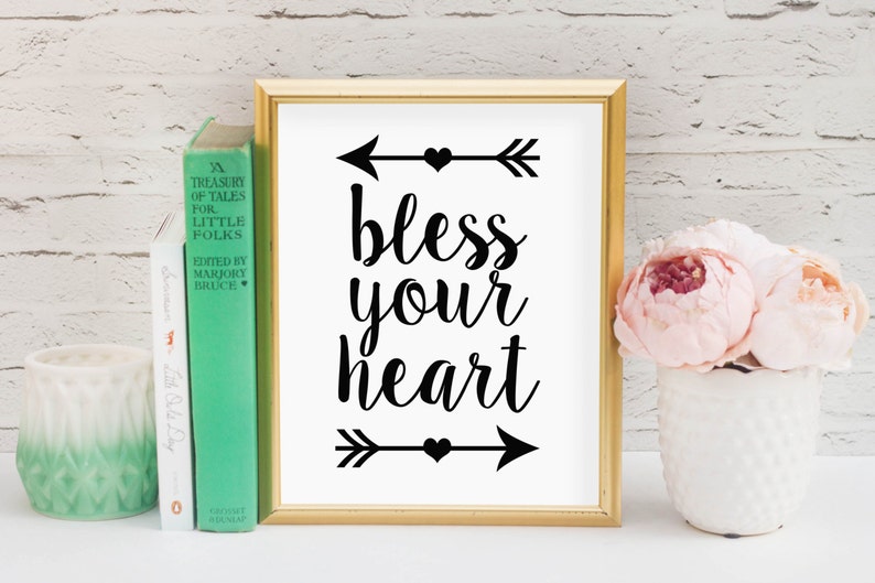 Bless your heart Printable Digital Print Southern Saying | Etsy