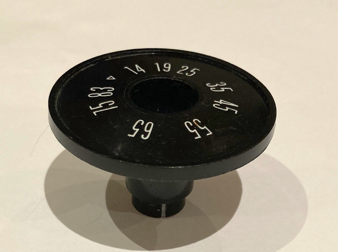 Vintage TV Dial Knob Black White Hard Plastic 5 cm Etsy