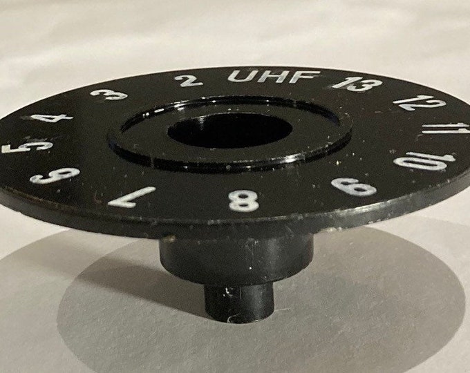 Vintage TV Knob UHF Channel Selector Black Bakelite 6.5 Cm Etsy