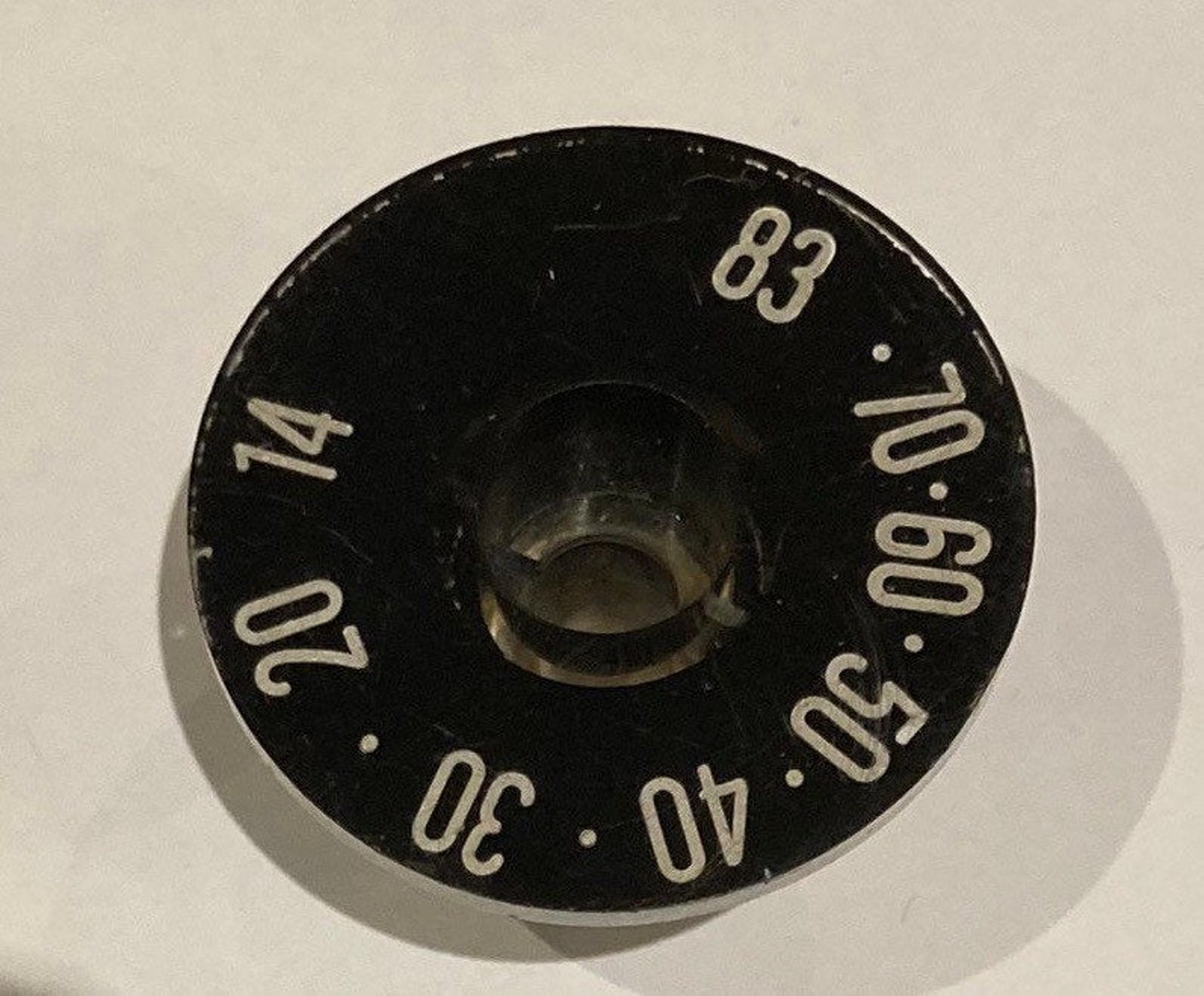 Vintage TV Dial Knob 83 Black White 3.5 cm Etsy