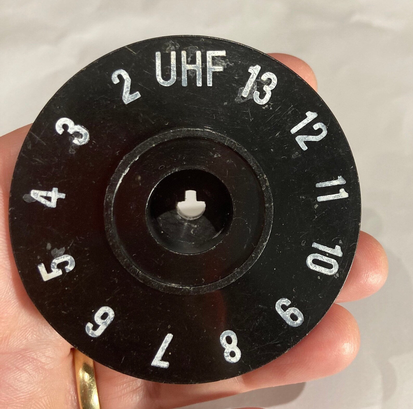 Vintage TV Knob UHF Channel Selector Black Bakelite 6.5 cm Etsy