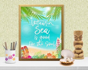 Vitamin Sea Is Good For The Soul and indeed it is. I love the sea, but don't live near one. With this cute print, I can feel the breeze.