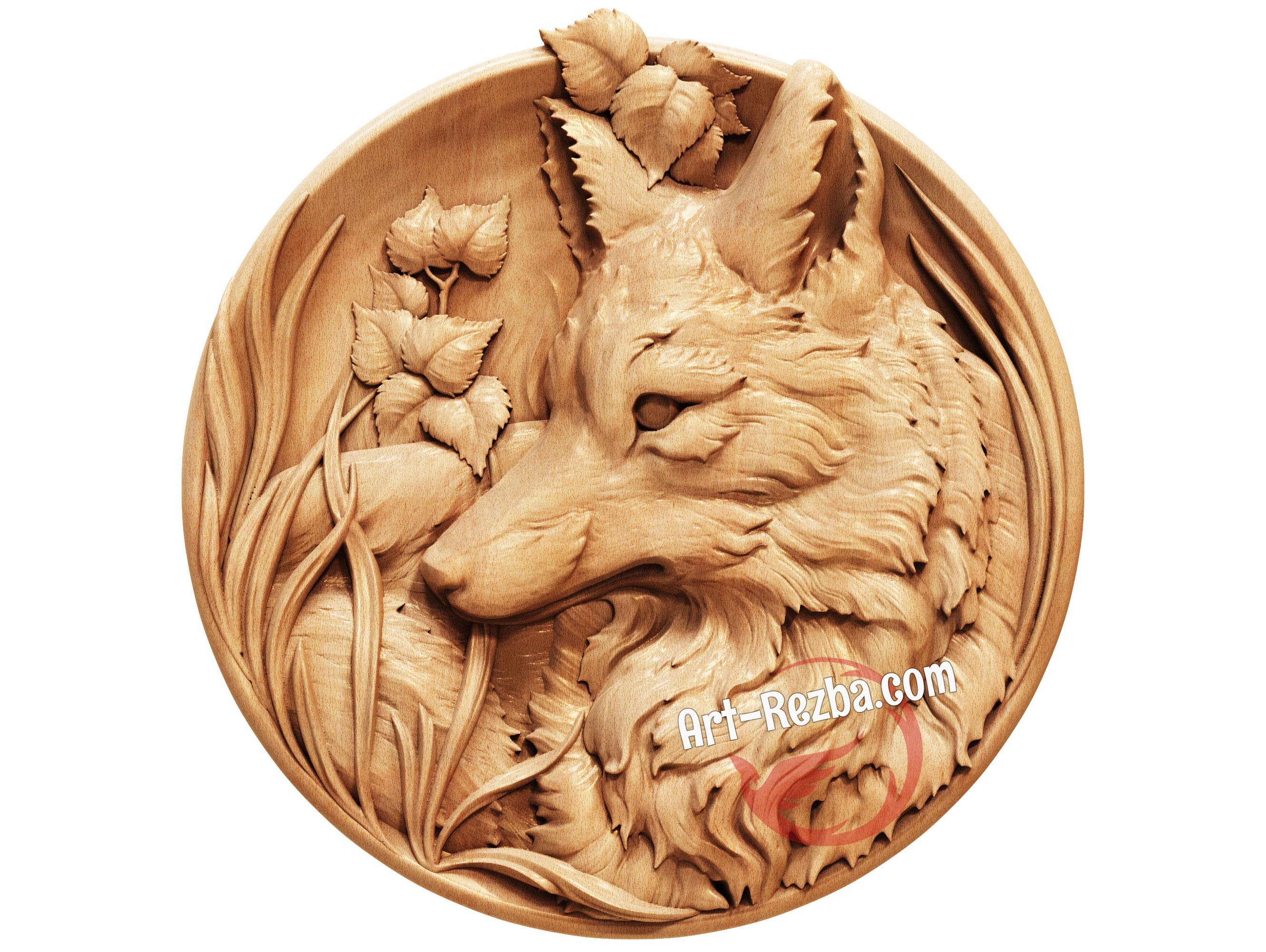 Fox Wooden Carved Wood Carving Wild Life Wall Art Picture Etsy