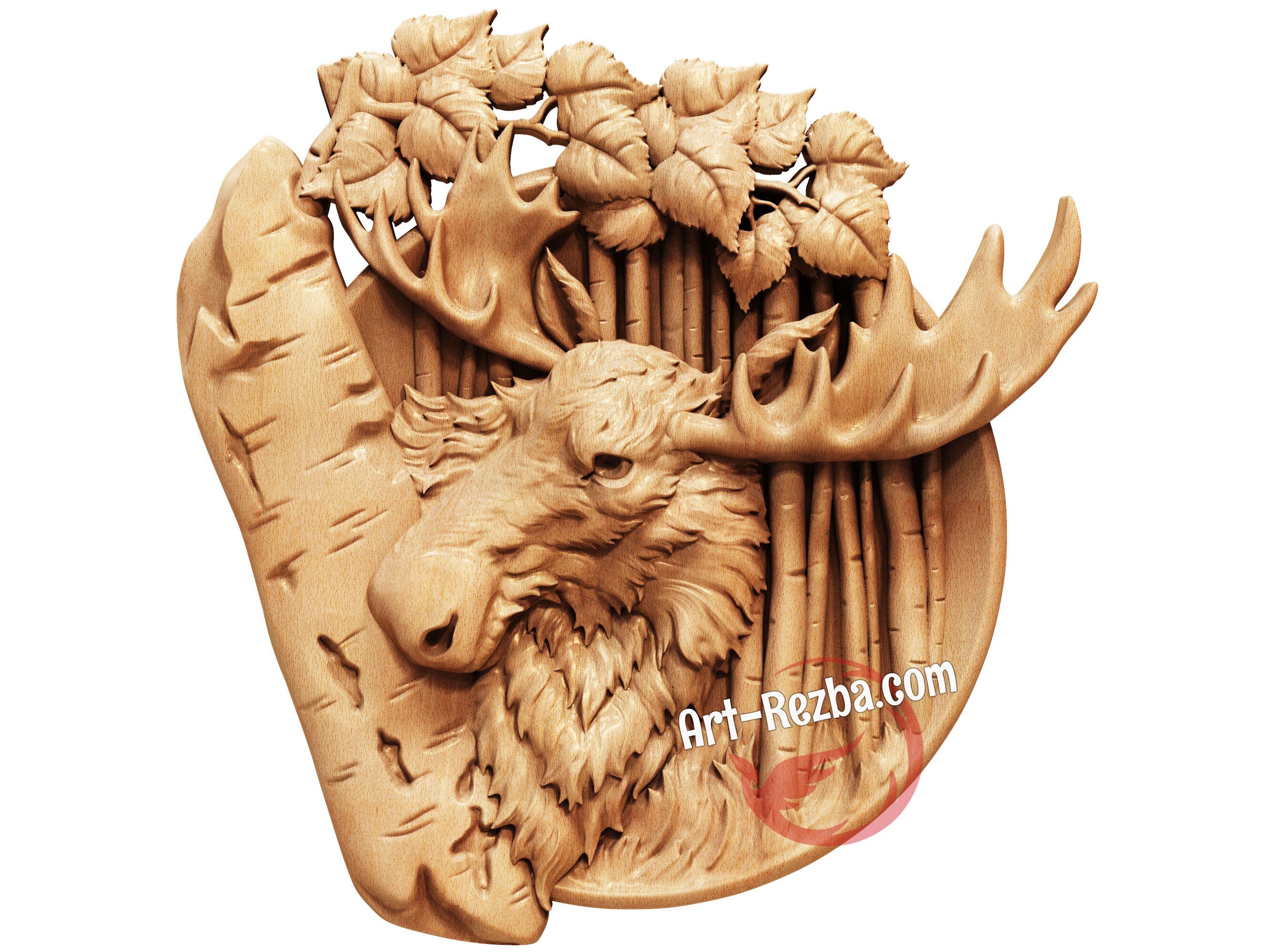 Moose Elk Wooden Carved Wood Carving Wild Life Wall Art Etsy