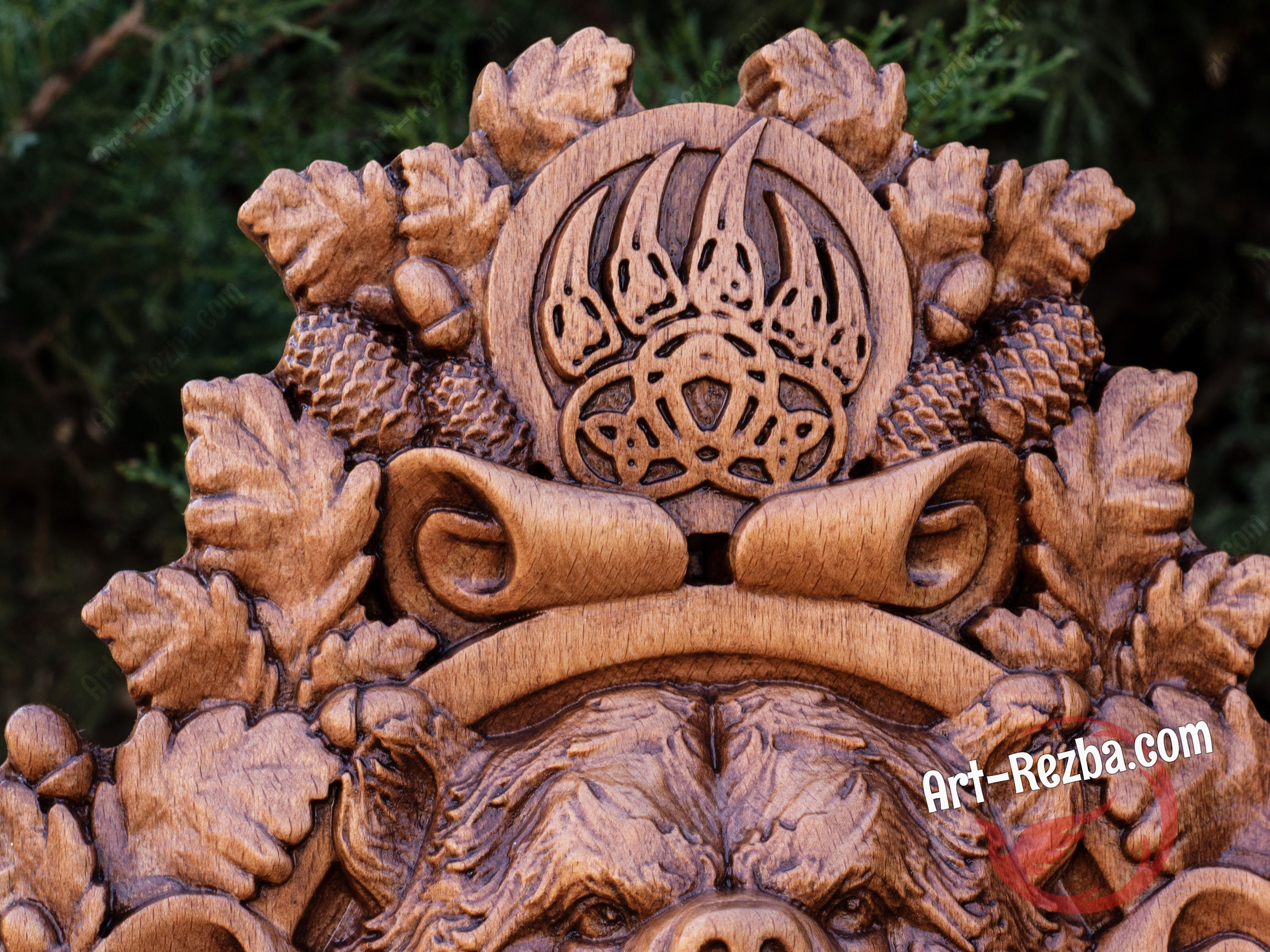 Bear Animal Custom Wood Carving Wall Art Norse Rustic Nordic Etsy