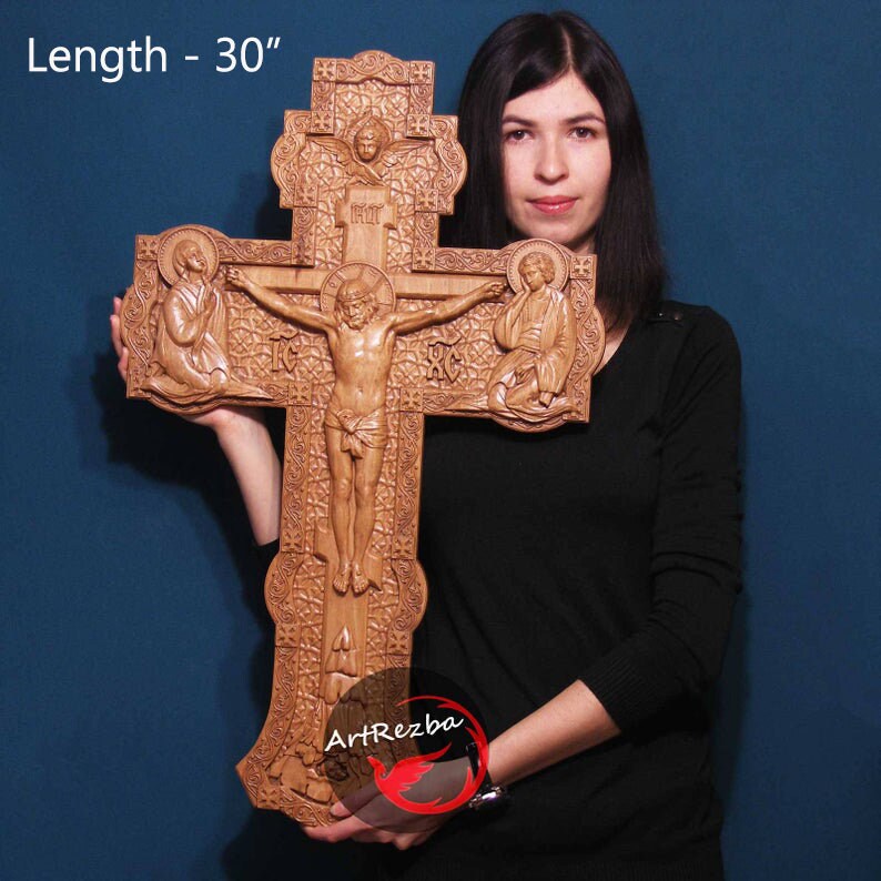 Crucifix Jesus Christ Wooden Cross Wood Carving Catholic Etsy Canada