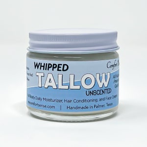 Unscented Whipped Tallow, Grass fed Beef Tallow Moisturizer, Skin care, Natural beef Tallow Grass fed