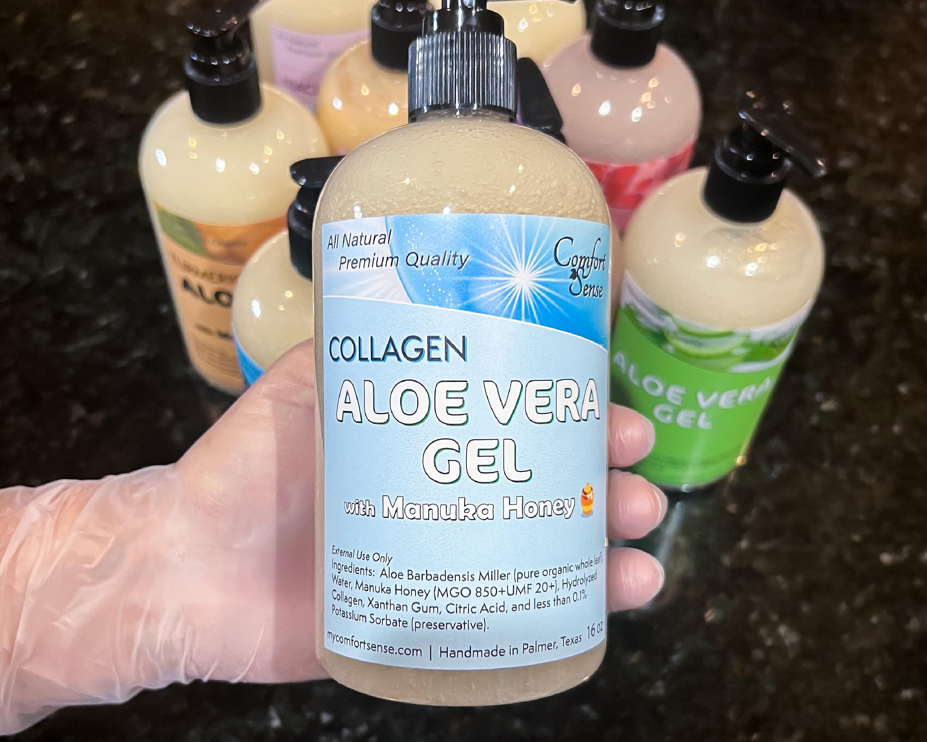 Collagen & Aloe Vera Gel: Hibiscus, Blue Lotus, Bee Pollen Natural Skincare  - Etsy
