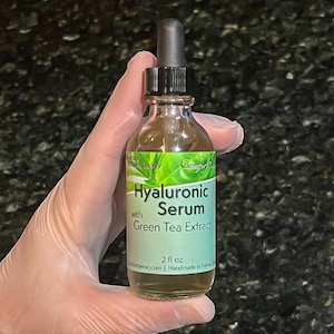 Hyaluronic Serum with Green Tea Extract, Hydrating Face and Neck Skincare image 5