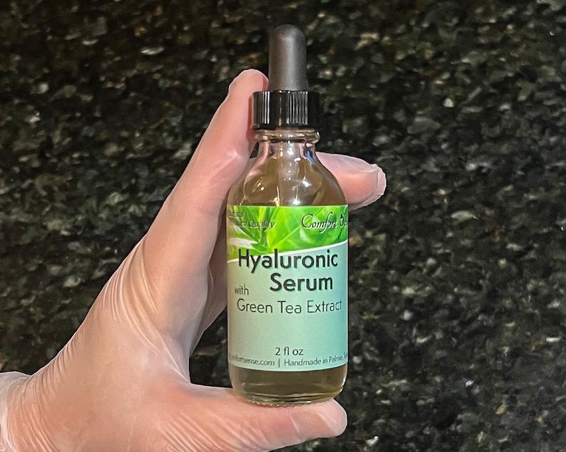 Hyaluronic Serum with Green Tea Extract, Hydrating Face and Neck Skincare image 5