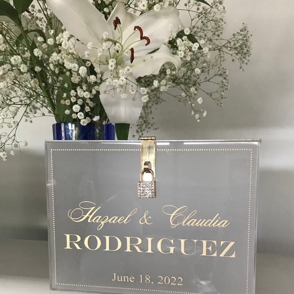 Wedding Card Box With Lock Etsy