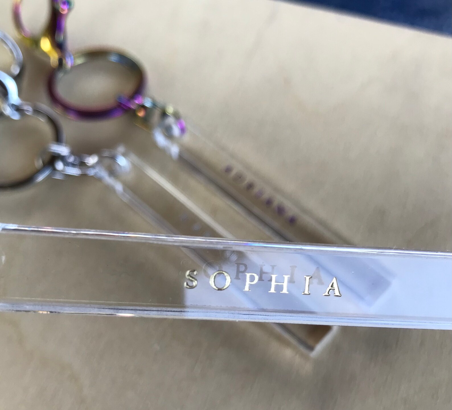 Clear Acrylic Custom Name Keychain. Embossing Keychain. Gift Etsy