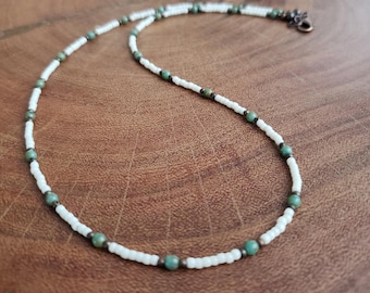 Seed Bead Necklace, Choker Necklace, Bohemian Necklace, Glass Necklace, Stacking Necklace