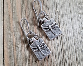Silver Dragonfly Earrings, Dragonfly Jewelry, Boho Earrings, Silver Earrings, Dragonfly Lover Jewelry, Small Earrings, Nature Lover Jewelry