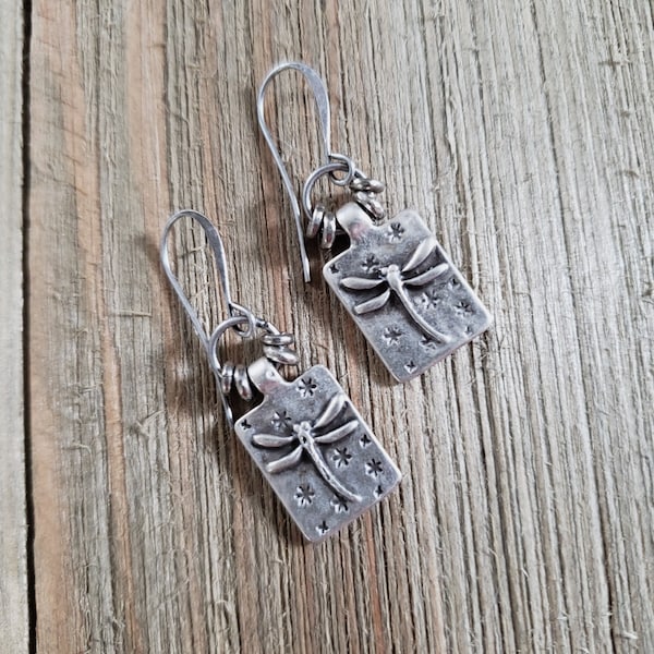 Dragonfly Earrings, Silver Earrings, Small Earrings, Dragonfly Lovers Earrings, Bohemian Earrings, Nature Lover Earrings, Gift for her