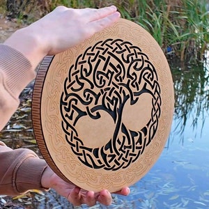 Vodohray &quot;Tree of life&quot; — 24,5/30cm — 10/12inch — Music instrument the sound of water. Like ocean drum, rain stick. For soundhealing