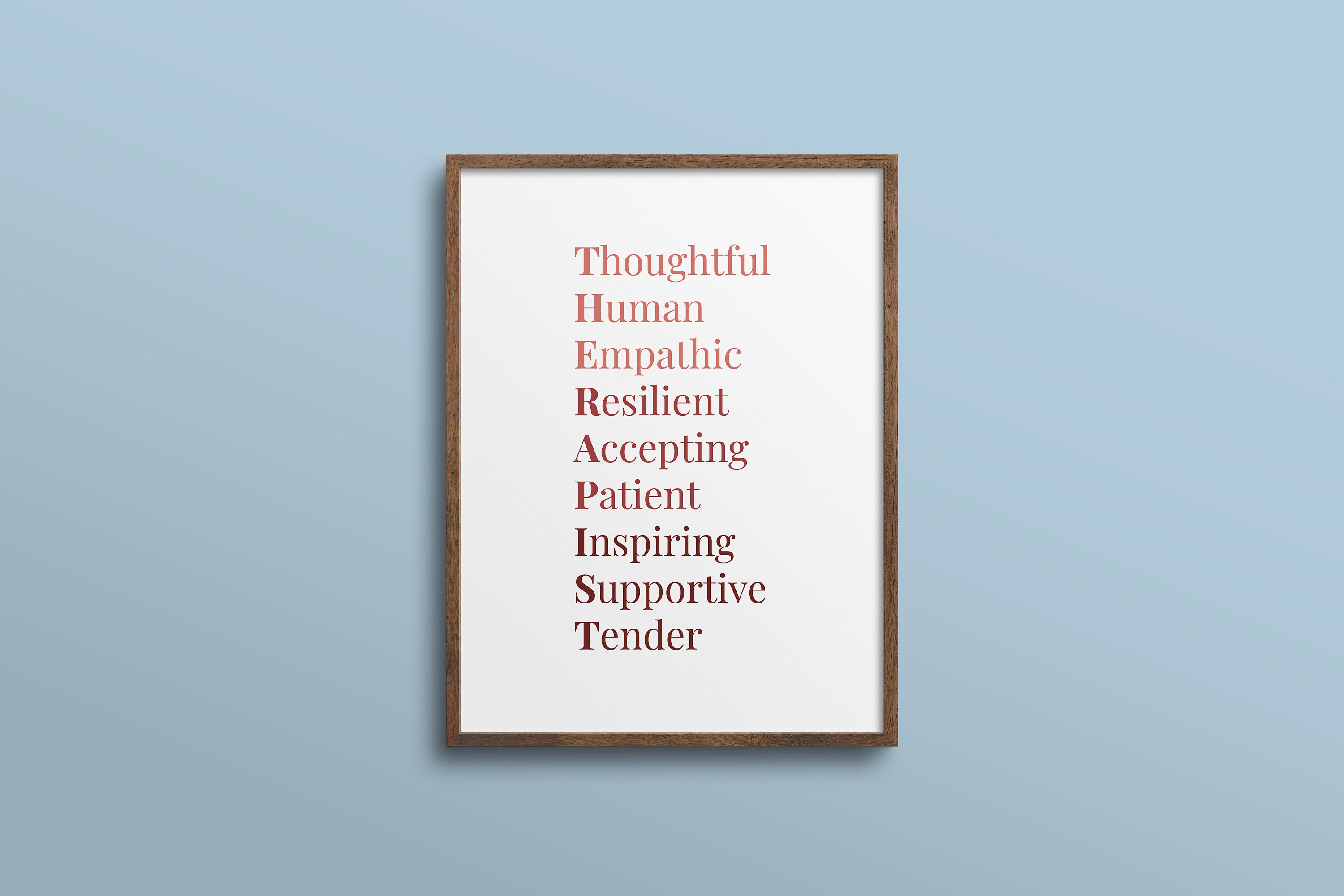 THERAPEUT Wall Art Print Citaat / Gezegde voor geestelijke