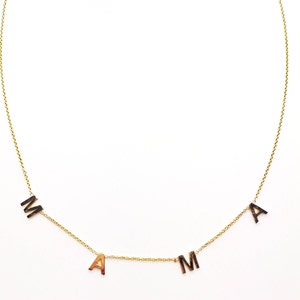 Name necklace letters spaced out clearance