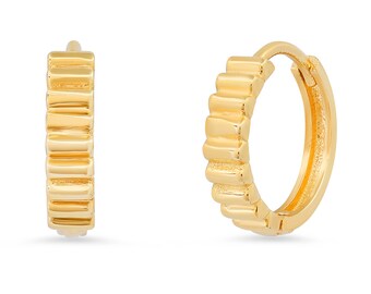 Solid 14k Good Huggie Earrings