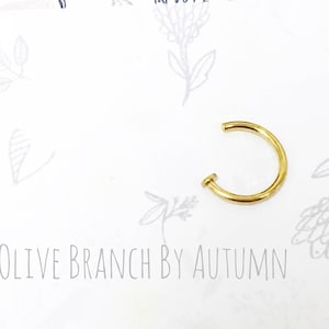 Złoty kolczyk do nosa z tytanu 18g 20g