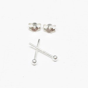 Dainty Tiny 2mm Ball Stud Earrings | 14k Solid Gold Ball post Earrings | Cartilage Post | Everyday Dot Stud Earrings | Tragus
