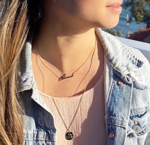 14k gold cheap blessed necklace
