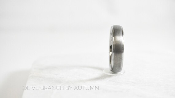 Tungsten Ring Men Wedding Band 6mm Domed Brushed Center High Polish Ridge Edge Tungsten Ring Men Wedding Band 6mm Domed Brushed Center High Polish Ridge Edge