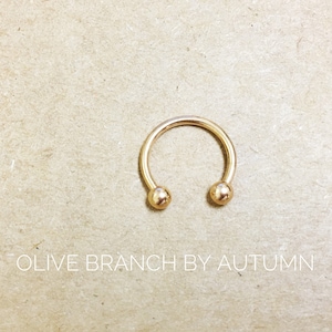 Rose Gold Horseshoe Ring 16g | 3/8| Nose | Cartilage | Piercing | Septum