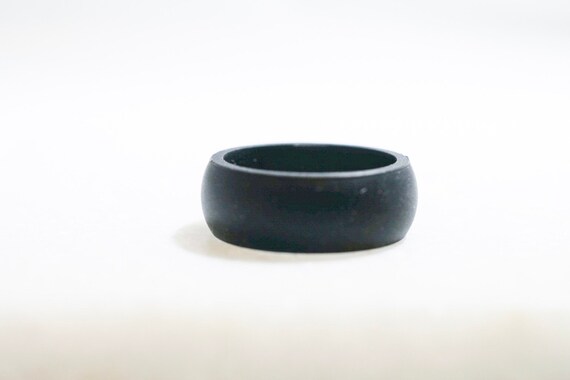 Mens classic black silicone Wedding Band Outdoor wedding band Gym  Beach Sport Wedding ring