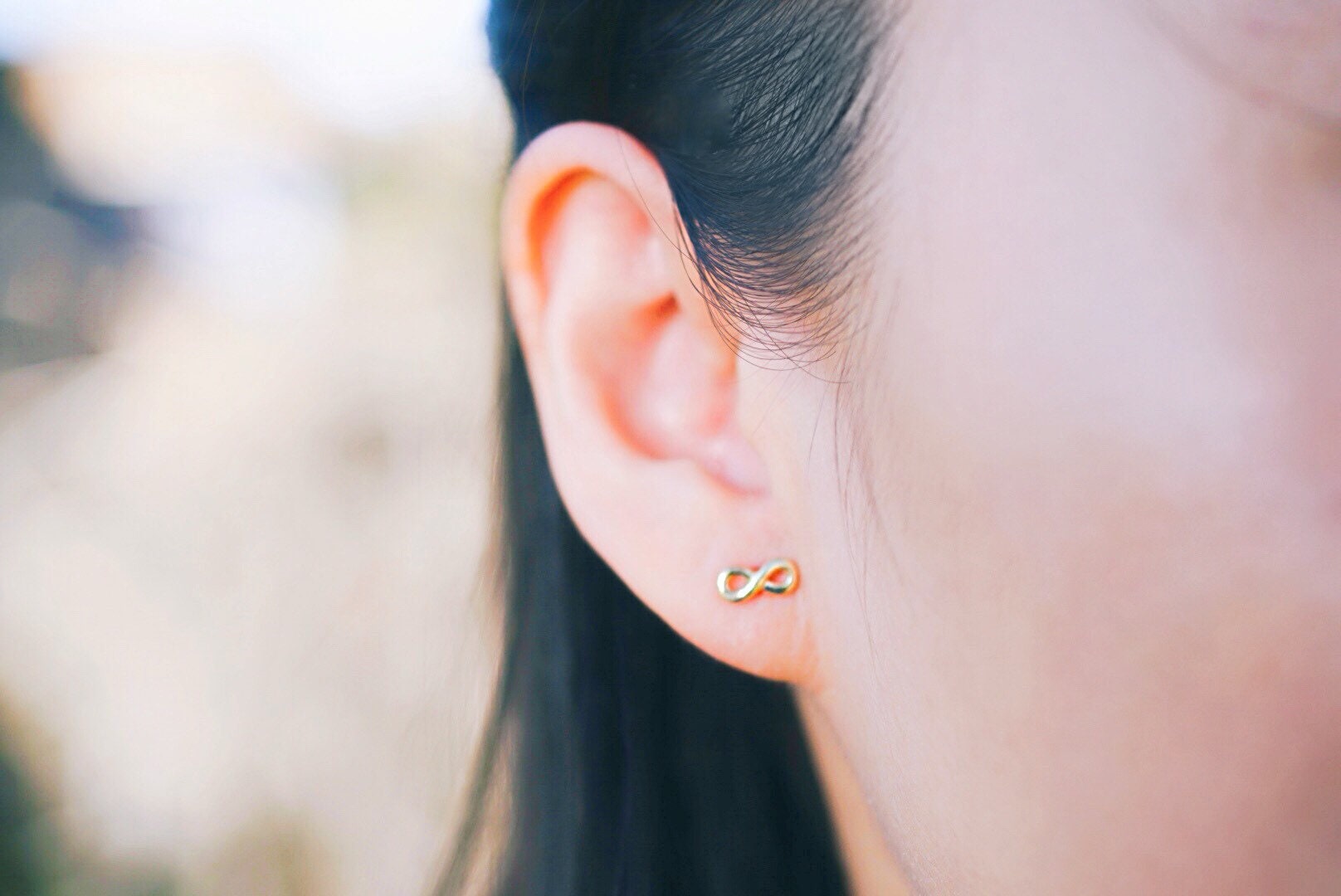 Tiffany Infinity No Stone Pink Gold (18K) Stud Earrings Pink Gold | eLADY  Globazone