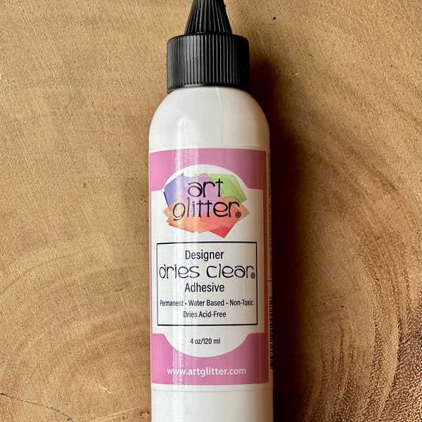 Adhesive — Art Glitter Designer Dries Clear Adhesive — Permanent & Strong, Perfect Glue for Crafts, Wood, Paper, Plastic, and More!